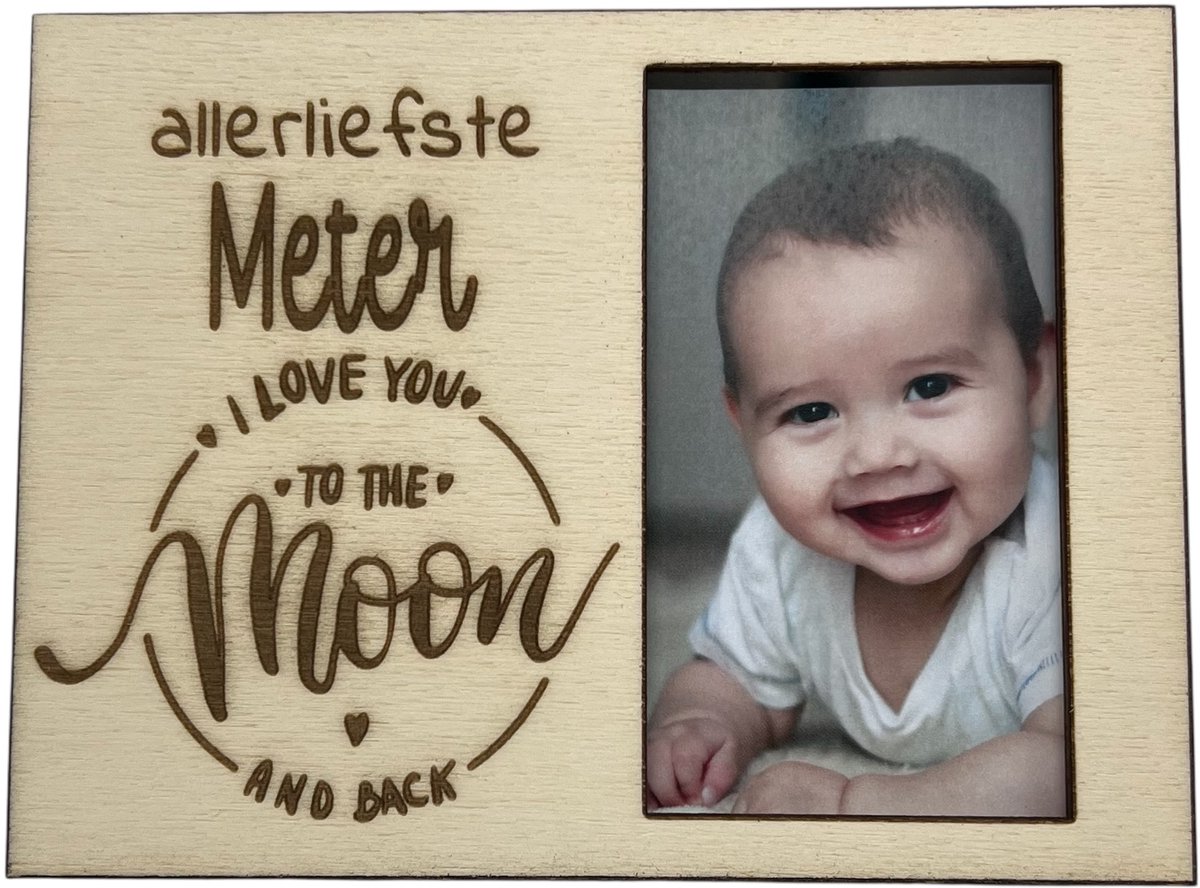 Fotokader liefste Meter | to the moon and back | liefste meter | allerliefste meter | meter vragen | meter worden | cadeau | de liefste