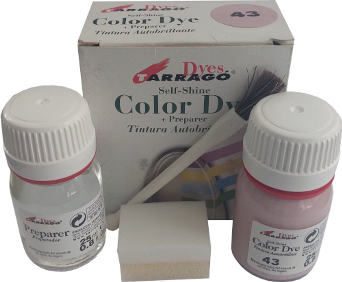 Tarrago Color Dye - Schoenverf + Lederverfbasis - Schoenverf Set - Verf voor Schoenen - Leer/Stof/Synthetische Ledersoorten - Mauve - Schoenverf