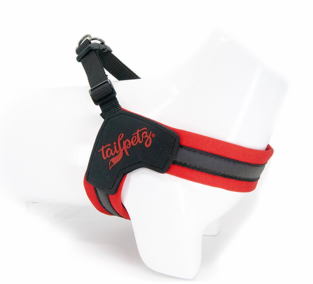 Tailpetz V-Type Hondenharnas – Comfortabel & Veilig – Verstelbaar – Lichtgewicht - Hondentuig - Hondentuigje Kleine Hond - Y Tuig Hond - Harnas Hond - Anti Trek Tuig Hond - Reflecterend - Maat XL - Rood