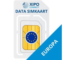 Prepaid Data Simkaart - XIPO connect - 2GB gratis data - Europa, VS en Turkije - Snel 4G & 5G internet - Data only simkaart - Data is 365 dagen geldig + onbeperkt verlengbaar - Meerdere providers per land op 1 sim