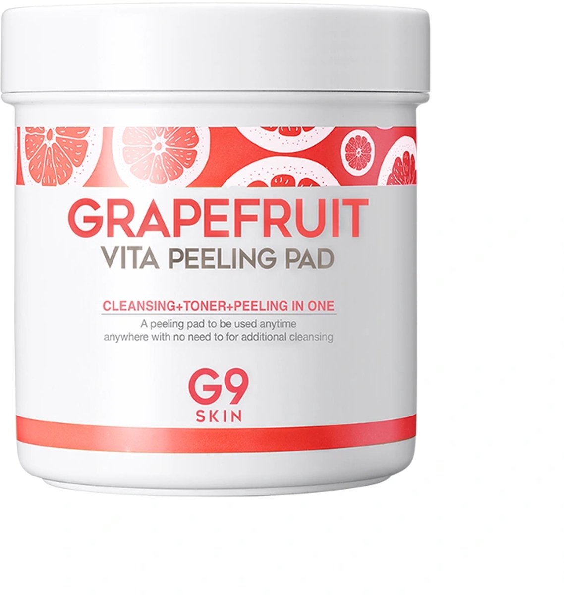 G9SKIN Grapefruit Vita Peeling Pad / Doordrenkte peeling pads met cleanser en toner effect 100 st.