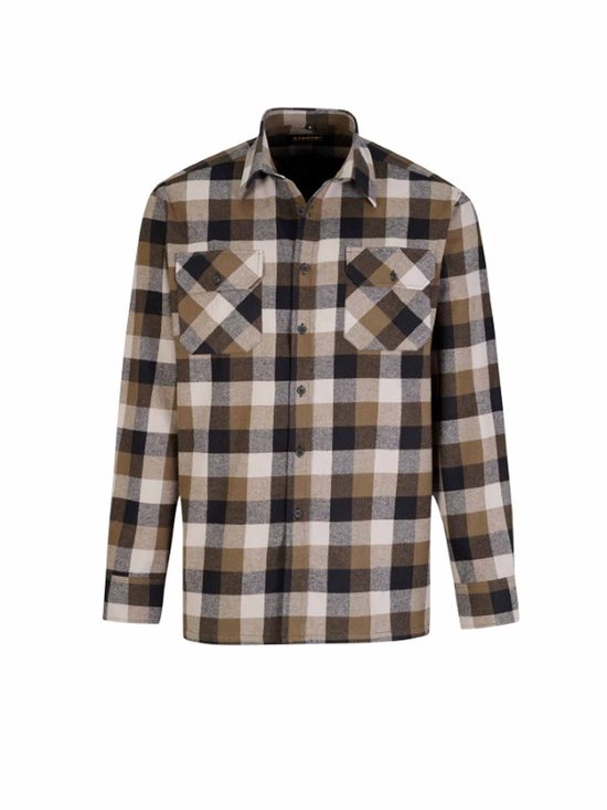Chemise en flanelle Storvik - chemisier de travail - Dawson - 5.4 bloc vert olive - taille 3XL