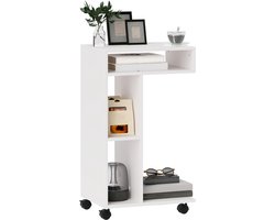 HOMCOM bijzettafel - spaanplaat - 40L x 30B x 69H cm - wit