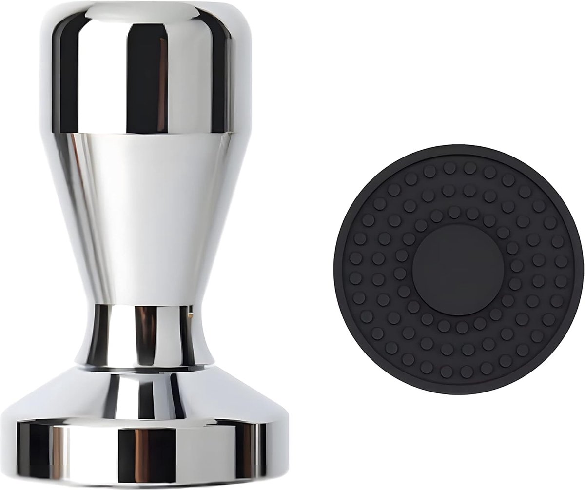 Crrynuo RVS Tamper 51MM Espresso Koffie Pers Zilver Professionele Koffiepers