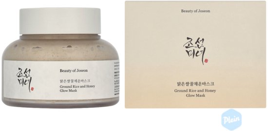 Pot en verpakking van 'Ground Rice and Honey Glow Mask' van Beauty of Joseon.