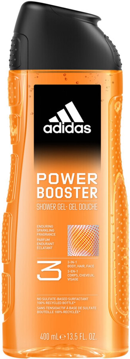 Adidas - Shower Gel Power Booster - 6 x 250 ml - Voordeelverpakking