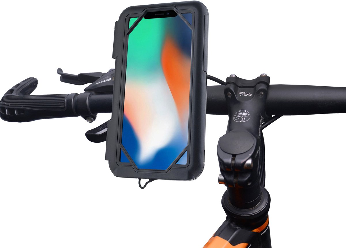 SoNis Waterdichte Telefoonhouder Fiets & Scooter – GSM Houder – 360 Graden draaibaar – Beschermhoes tegen Regen, Modder en Stof