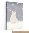 Ours polaire - Neige - Étoiles