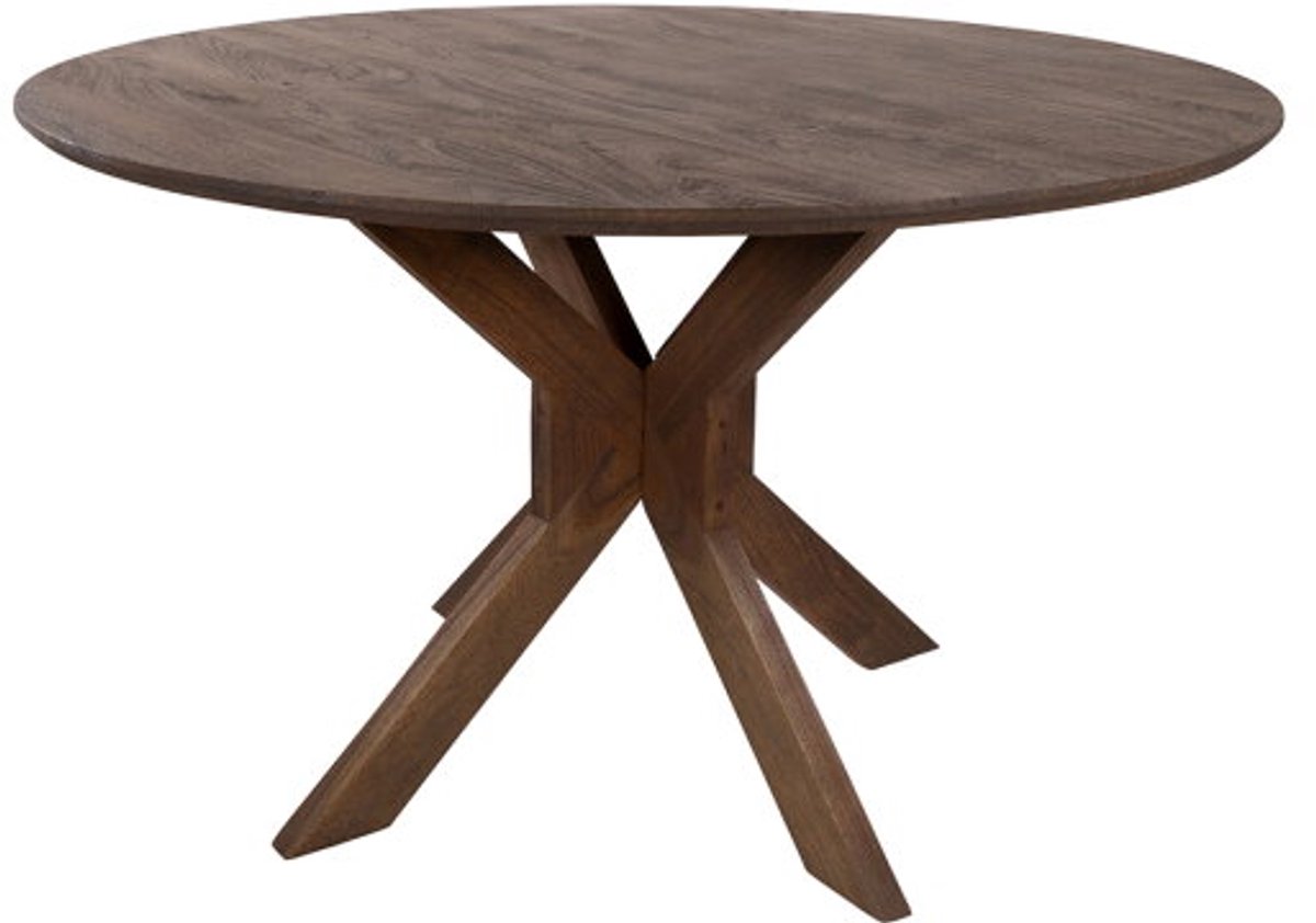 Eettafel Gemini rond Acacia 150 cm - Bruin - Japandi