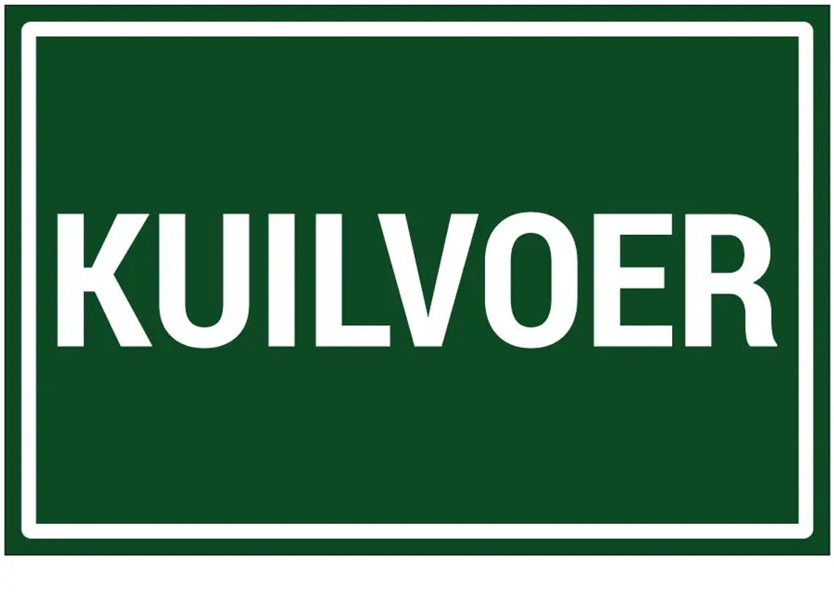Kuilvoer sticker | 30 x 20 cm