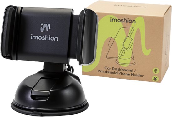imoshion Telefoonhouder Auto Dashboard of Voorruit - Telefoonhouders Auto - Auto Accessories - GSM Houder - 360° draaibaar - Zwart