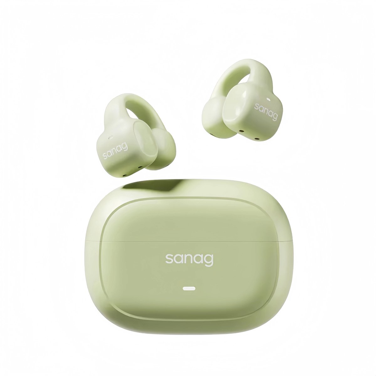 Sanag S3S – Open-Ear Bone Conduction Koptelefoon – Bluetooth 5.3 –Ai headset Sport Oorclip – 56u Lange Batterijduur – Waterdicht – Licht Groen