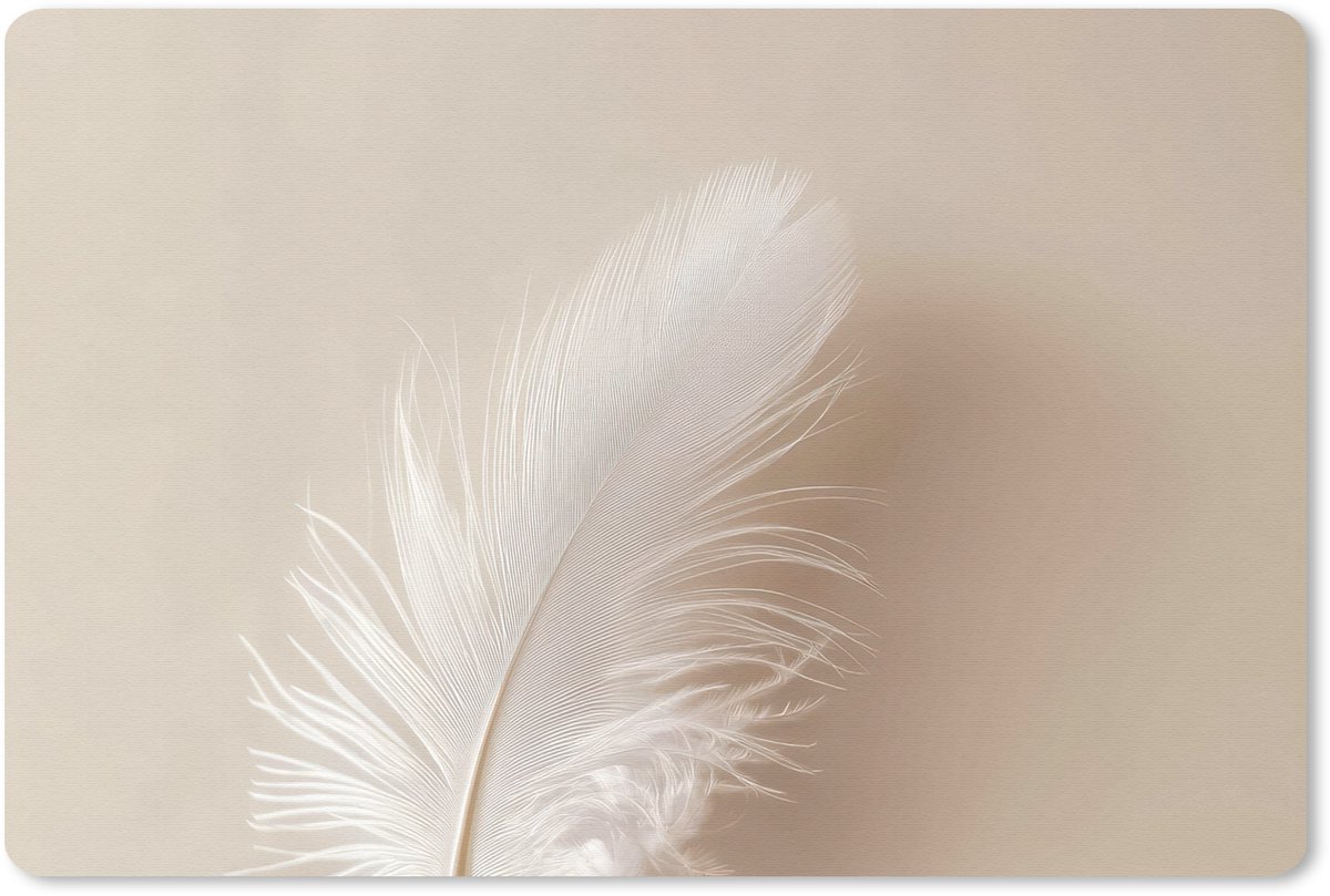 Muismat 27x18 cm - Mousepad Veer - Minimalistisch - Roze - Muismatten