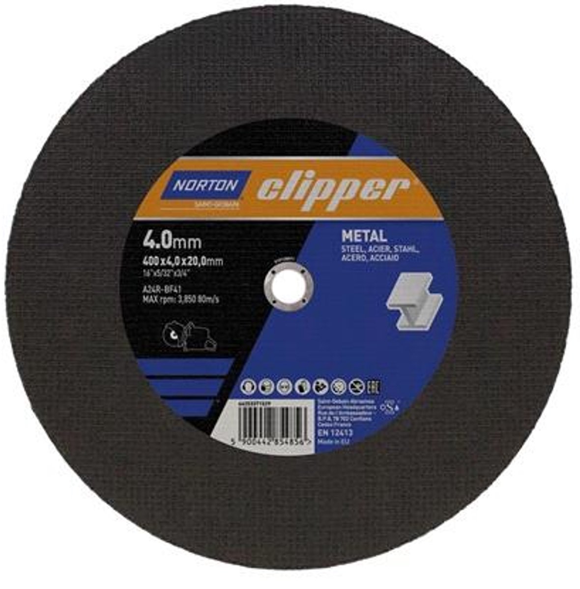 Trennscheibe D400x4,0mm Typ 41 Metall Bohr.20mm NORTON CLIPPER