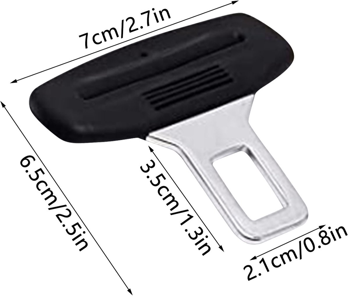 Jonyx - Autogordel alarmstopper - Gordelclip - Clip voor autogordel - Zwart