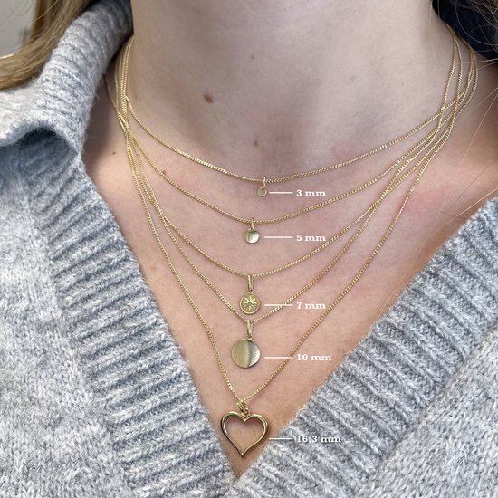 New Bling 9NBG-0448 Pendentif en Or - Femme - Coeur - Charme - 9 x 10 mm - 14 Carats - Or