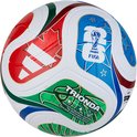 Wit voetbal met rode, blauwe en groene patronen. Met het FIFA-logo en 'Trionda League'.