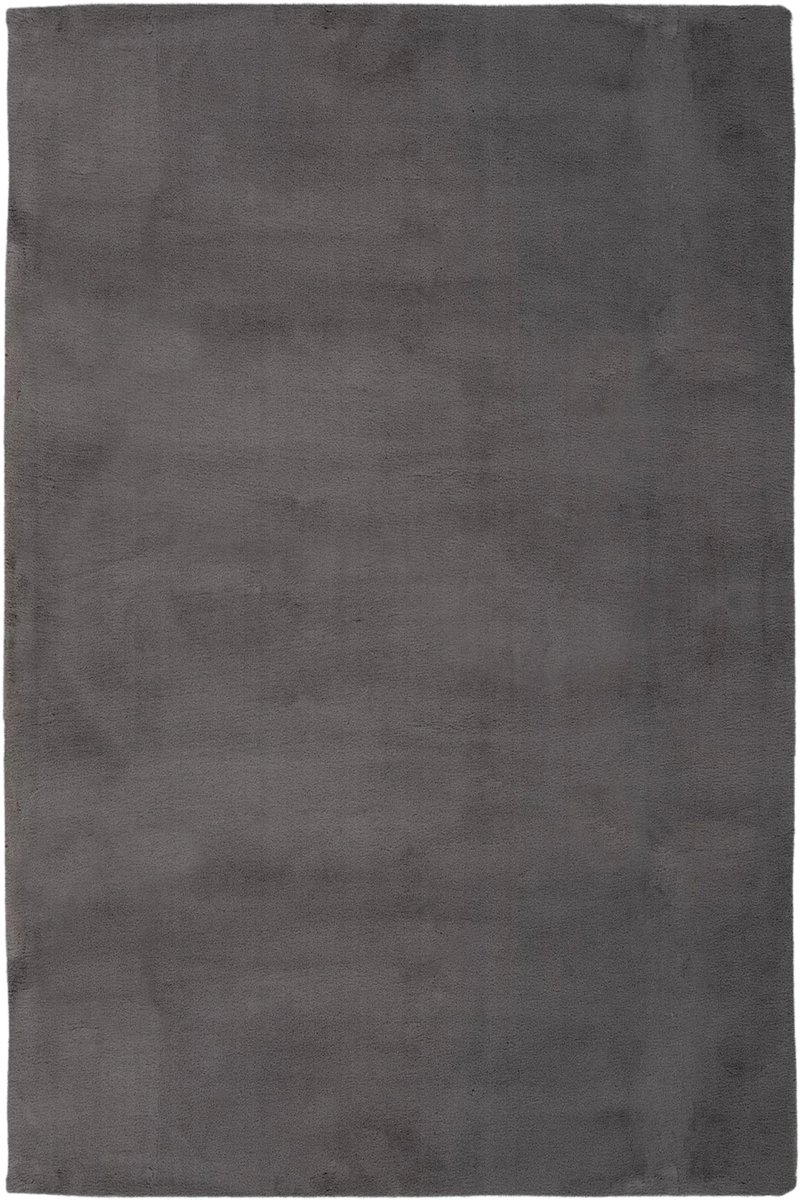 Fluffy Vloerkleed | Tapijt | Chaplin | Uni | Grijs | 80x150 cm
