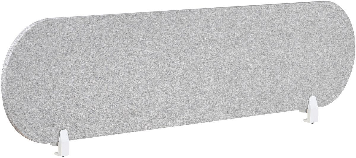 BELIANI SPARKY - Bureauscherm - Lichtgrijs - 160 x 40 cm - Polyester