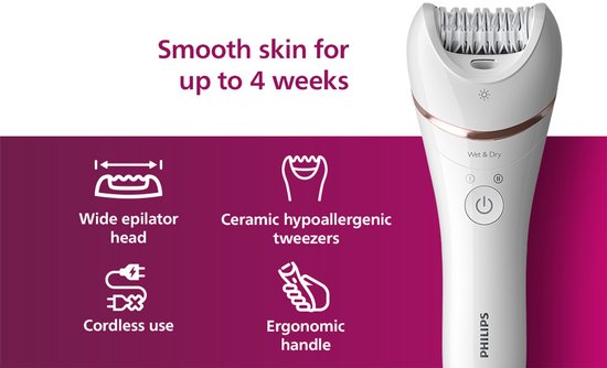 Philips Series 8000 BRE740/10 - Wet & Dry - Epileerapparaat