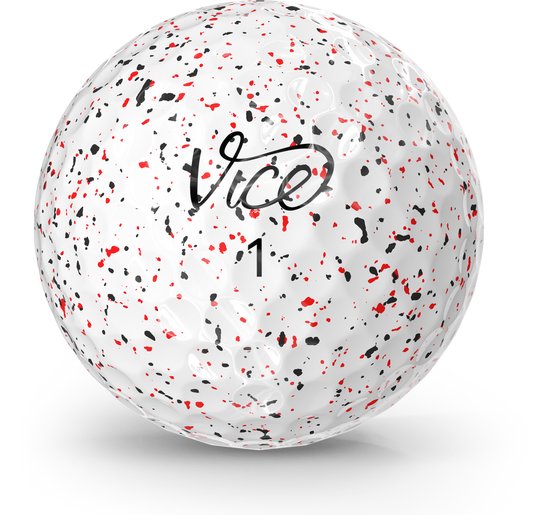 Vice Golf Pro Air - 12 golfballen - Drip Rood Zwart - Urethane cover - 3-delig - Hoge vlucht & lange carry van Merkloos — afbeelding 3