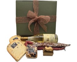 Luxe Kaaspakket & Borrelpakket – De Lange Hoeve | Kaas van de Boerderij, Droge Worst, Noten, Chocolade & Dipper | Streekproducten Cadeau | Relatiegeschenk of Kerstpakket