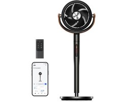 Stille Staande Ventilator met Afstandsbediening en Omni-Directionele Oscillatie - 1650 m³/u Luchtcirculator