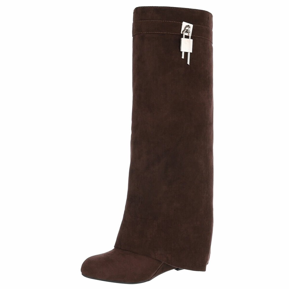 ZoeZo Design - stoere - elegante - cowboy - kaplaarzen - sleehak - dessert - donker bruin - suedine - maat 37 - hakhoogte 7 cm