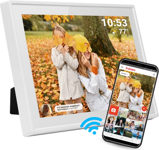 Denver Digitale Fotolijst 10.1 inch - HD - Frameo App - Fotokader - WiFi - IPS Touchscreen - 16GB - PFF1021W