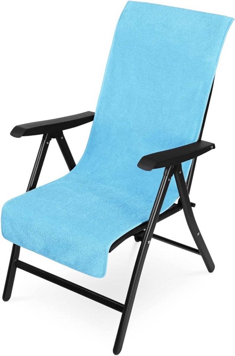 Thuys – Badstof Stoelhoes – Hoes Voor Tuinstoel – Strandbed – Turkoois – 32cm x 29cm x 5cm