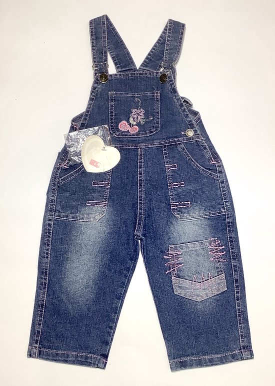 Tuinpak Tuinbroek Salopette Jeans Baby Kers Maat 74/80