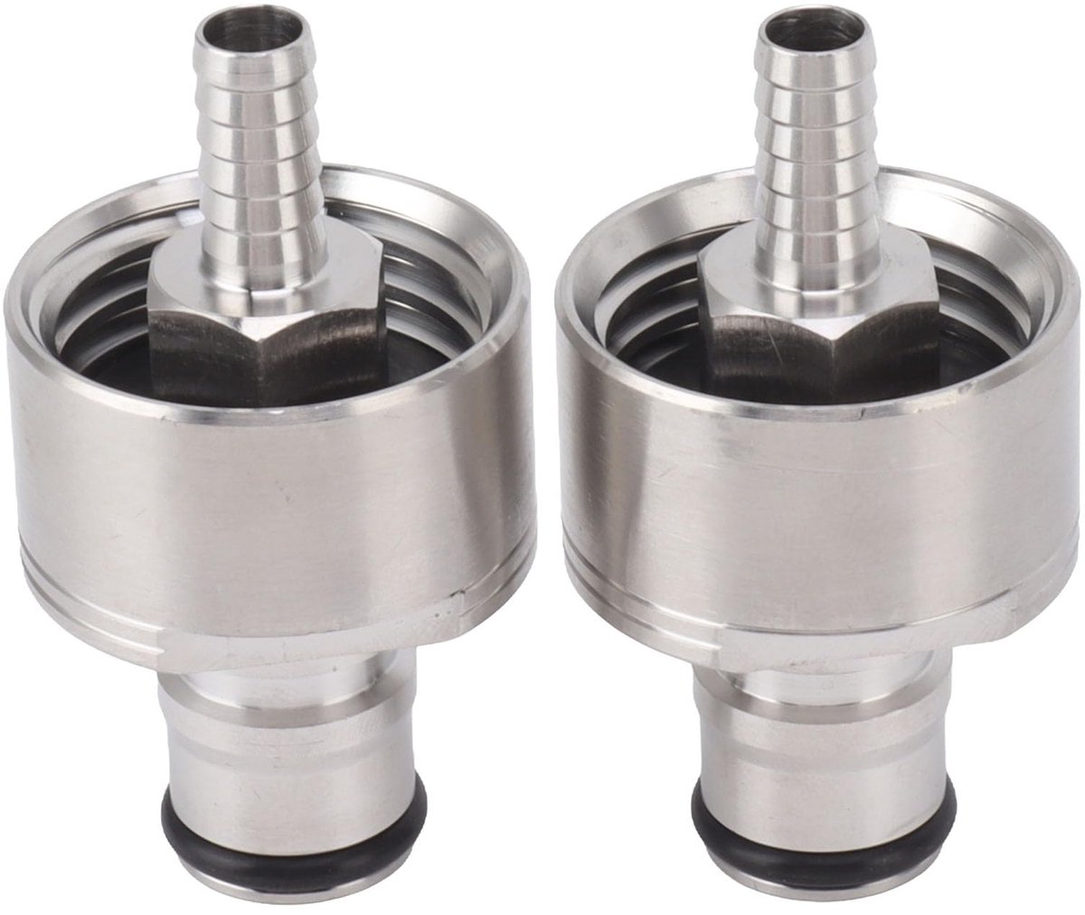 Roestvrij staal Carbonation Cap Gedwongen PET Flessen Vullen CO2 Koppeling Barb Ball Lock Tegendruk Cap, Ontkoppel voor flessen, Soda Water, Carbonaat Bier