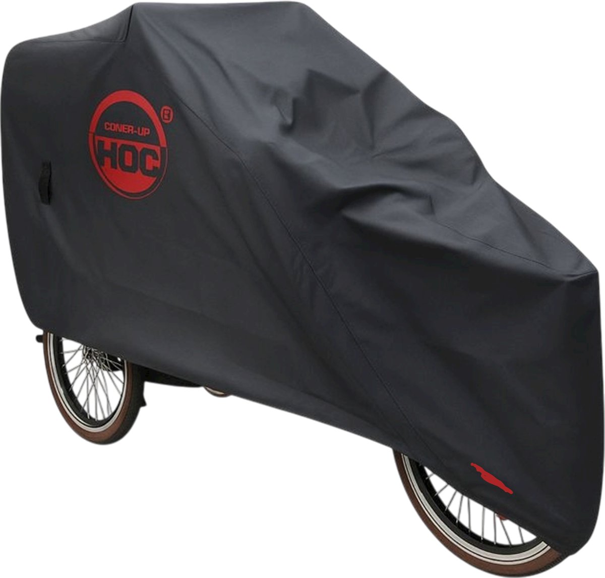 CUHOC Red Label Bakfietshoes – Waterafstotend 210D Oxford – Voor Grote Bakfiets met Huif – Geschikt voor Urban Arrow Family, Vogue en Dolly – tot 250 cm – Beschermhoes tegen Regen, Stof en UV