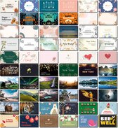 Set postales Huurdies – 100 pièces – Avec ou sans lignes d'écriture – Cartes pour toutes les occasions