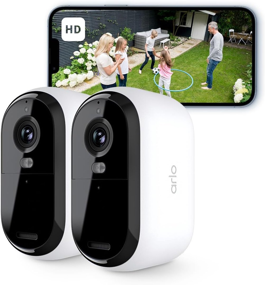 Draadloze Wi-Fi Beveiligingscamera voor Buiten met HD Beeldkwaliteit en 2-Weg Audio - Set van 2