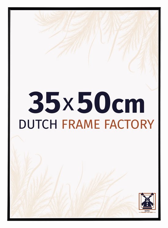 Fotolijst 35x50 cm - Kunststof - Zwart Hoogglans - Easy