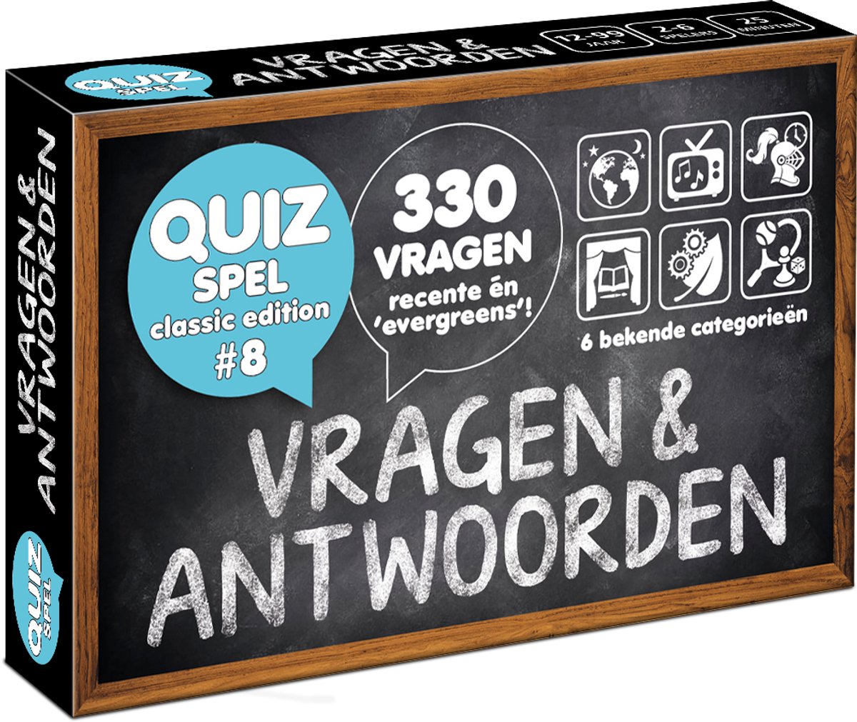 Vragen & Antwoorden #8 - Kaartspel - Pocketformaat Trivia Quiz en Aanvulset / Uitbreiding - 330 NIEUWE NEDERLANDSE VRAGEN!