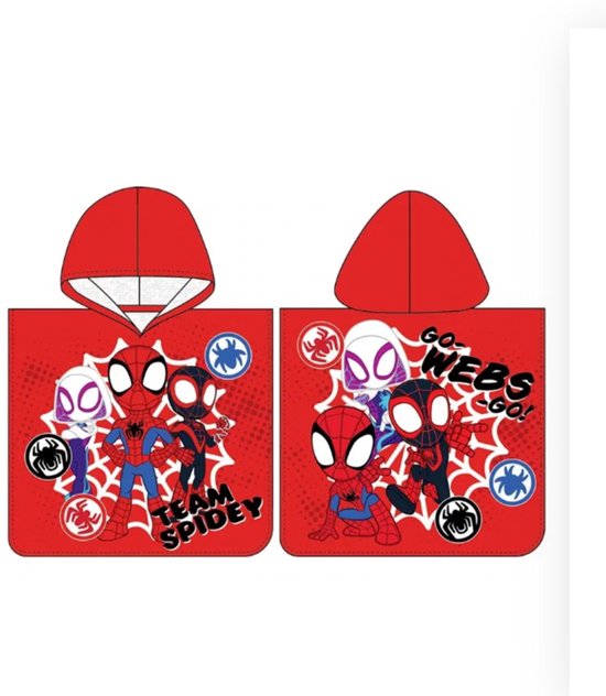 Spiderman Team Spidey strandhanddoekponcho 50x115 cm — afbeelding 2