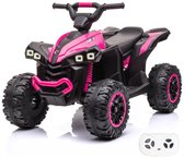 Vrooomy XC-Sport Elektrische Quad 12V - 2 tot 5 jaar – Krachtig Accuvoertuig met Afstandsbediening & Schokdempers – Off-road Kindervoertuig met Soft-Start & 2 Snelheden – Roze