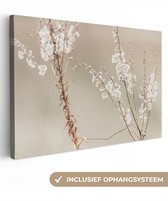 Tableau sur toile 140x90 cm - Décoration murale Fleurs - Wit - Plantes - Décoration murale salon - Décoration chambre - Accessoires chambre - Peintures