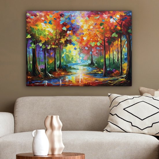 Tableau sur toile - Art coloré 80x60 - Accessoires de décoration de chambre - Toile murale - Tableaux modernes salon - Décoration murale chambre - Décoration murale cuisine - Toile murale intérieur - Décoration maison - Accessoires de maison