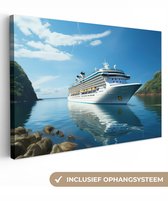 Tableau sur toile Bateau - Bateau de croisière - Water - Nature - Maritime - 180x120 cm - Décoration murale XXL