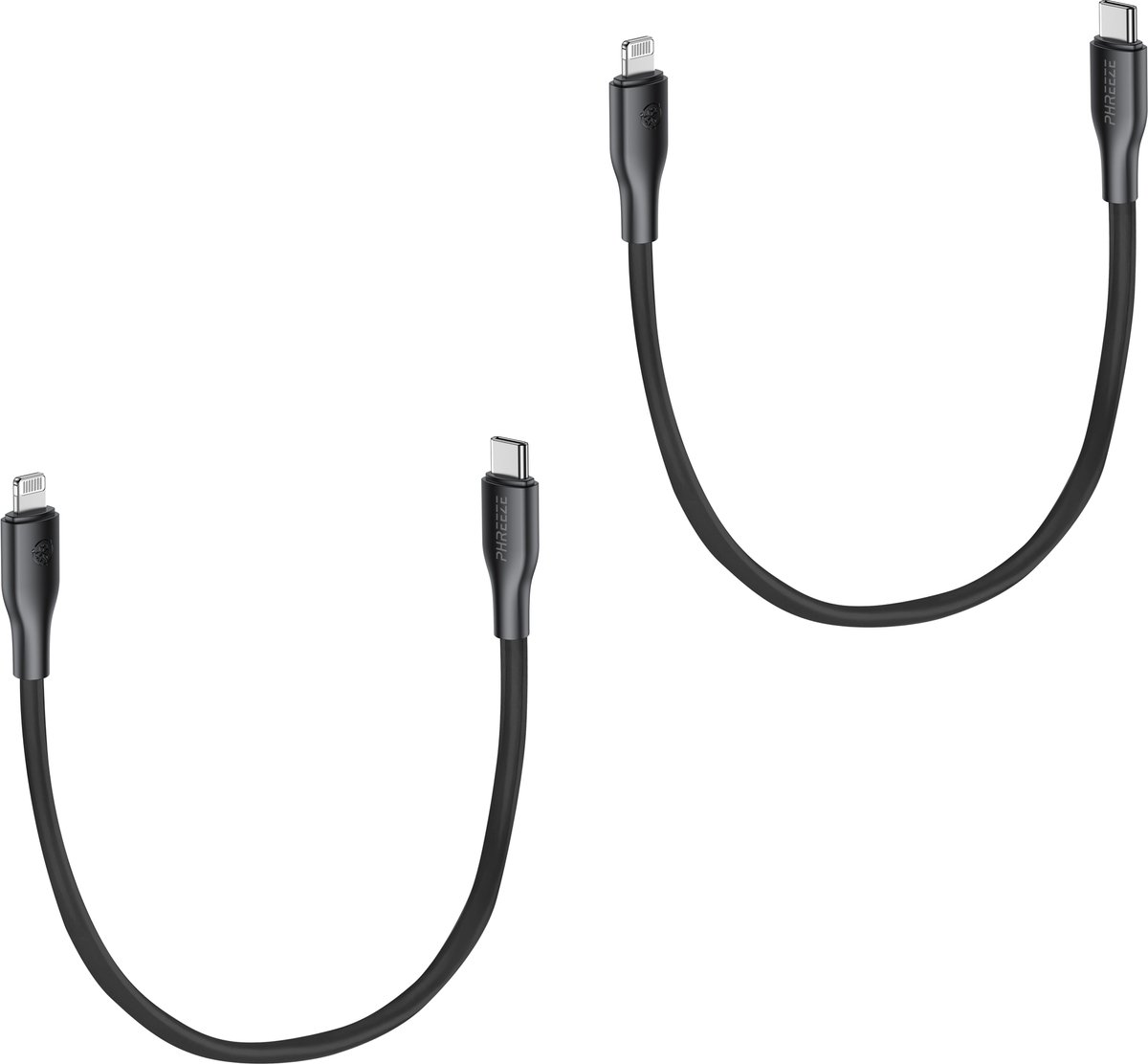 20w Kabel geschikt voor iPhone - Lightning naar Usb C - 30cm kort