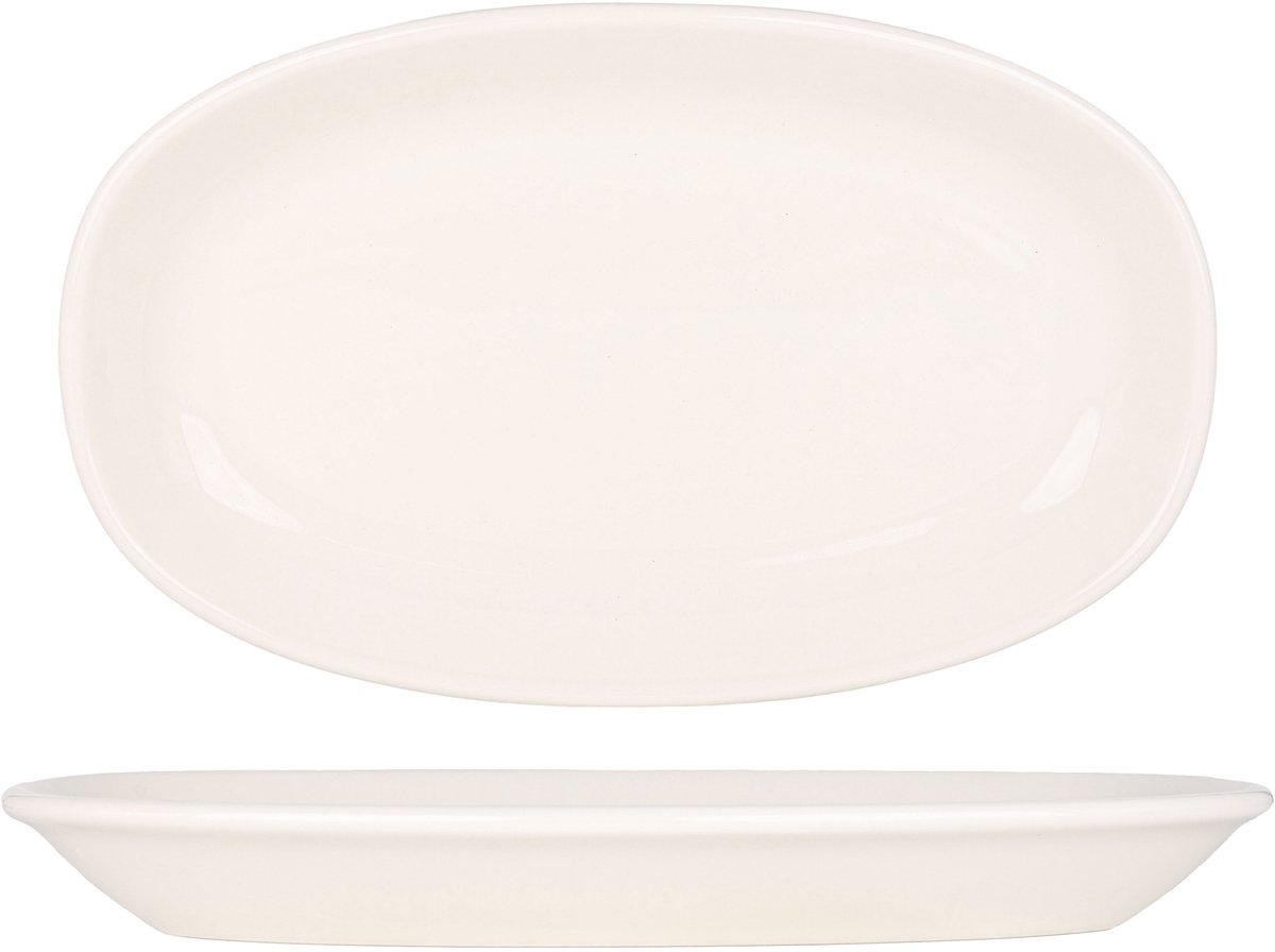 Bonna Serveerschaal - Gourmet - Porselein - 24x14 cm - set van 2