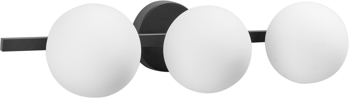 GIMONE - Wandlamp met 3 lampen - Zwart - Aluminium