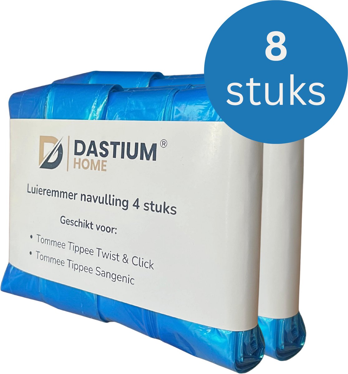 Dastium Home - Luieremmer Navulling - Luieremmer Zakken -Geschikt Voor Tommee Tippee - 8 Stuks