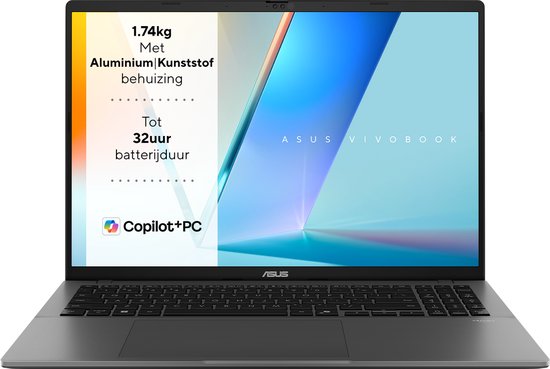 ASUS Vivobook S16 S3607QA-PL018W - Copilot+ Laptop - 16 inch - ASUS - Hoofdafbeelding