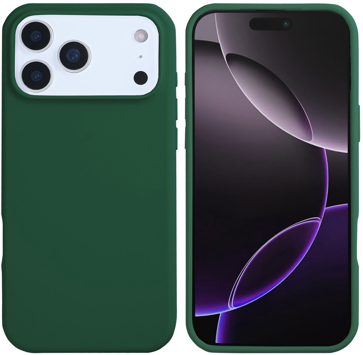 Rixus Soft TPU Phone Case With MagSafe For iPhone 17 Pro Dark Green