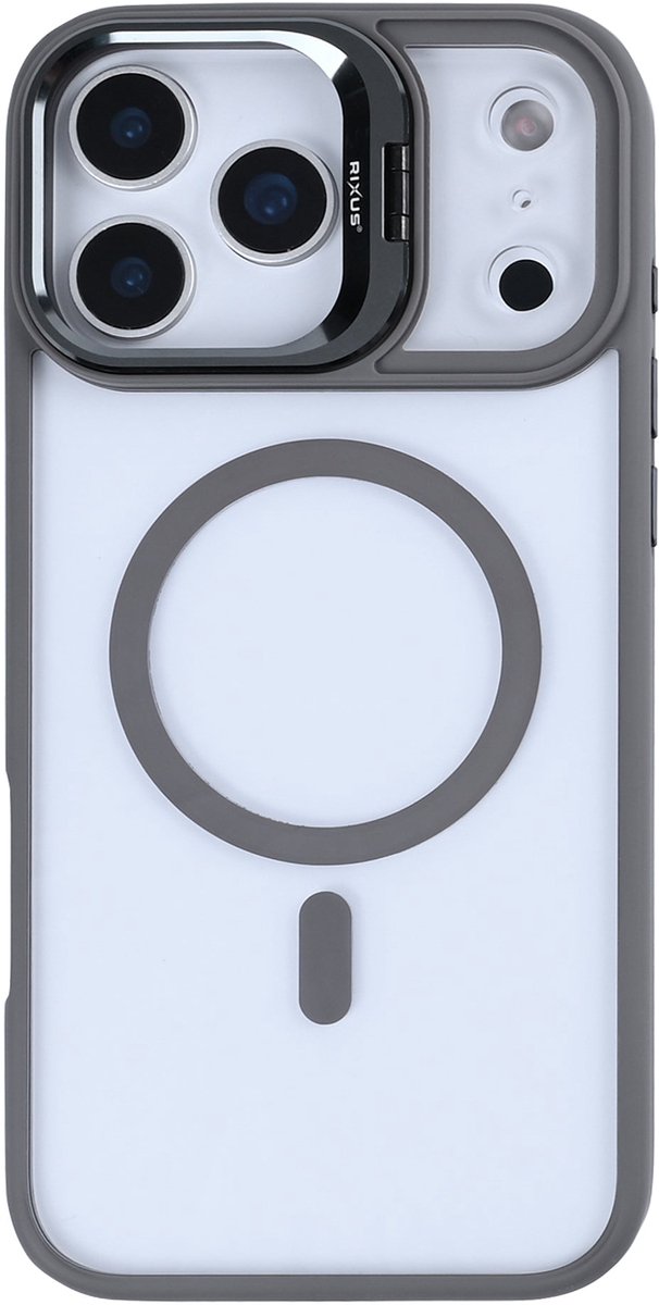 Rixus Classic 03 Case With MagSafe For Apple iPhone 17 Pro Titanium Grey