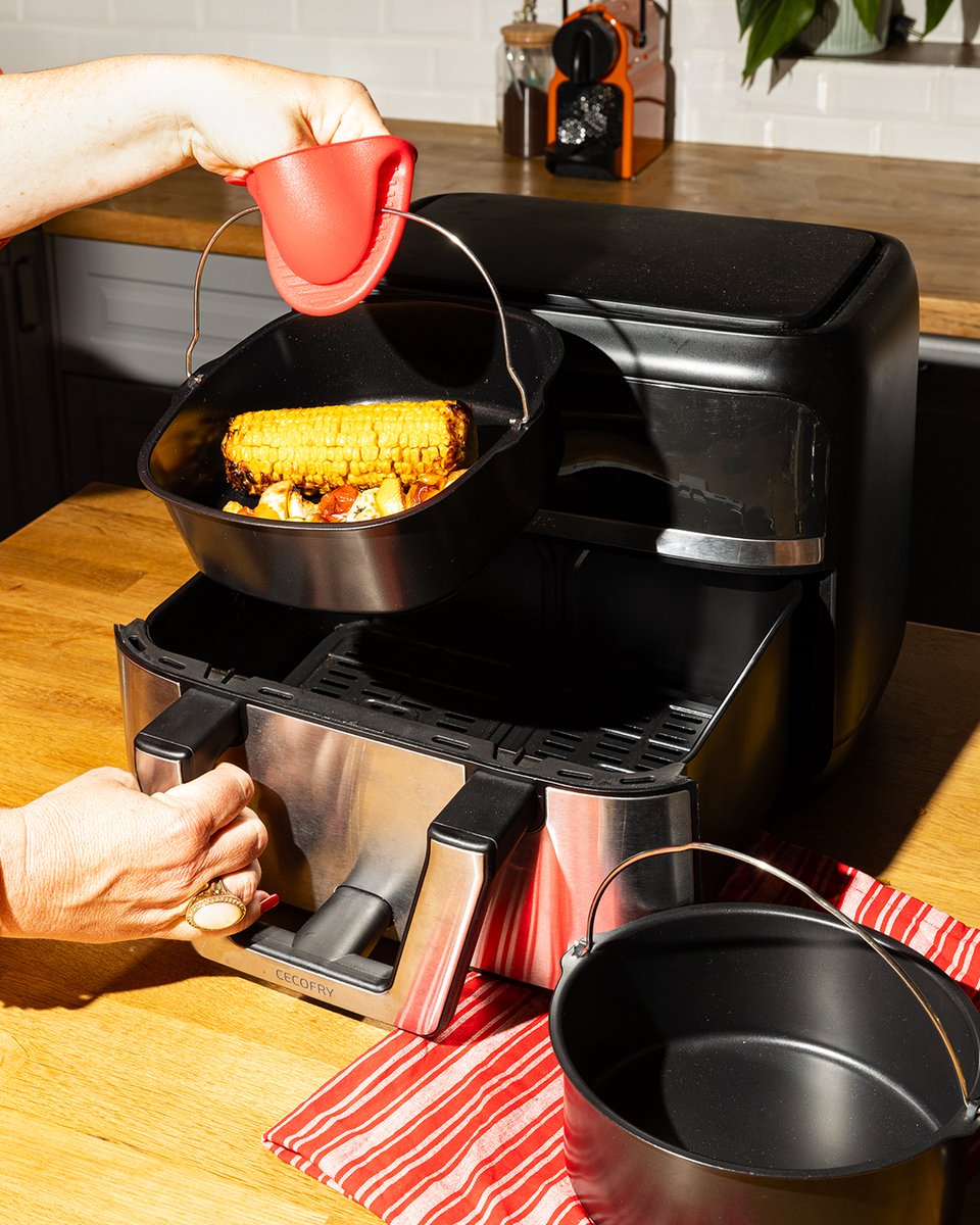 PYREX Metalen mand/bak met handvat voor AIR FRYER 20x19 cm rond — cadeau in Cadeau-ideeën - foto 3